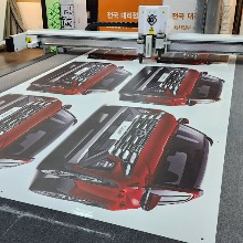 ITS-3005GR(D) 솔벤시트 랩핑시트 UV출력 현대 투싼 TUCSON 자동차 광고 시트지